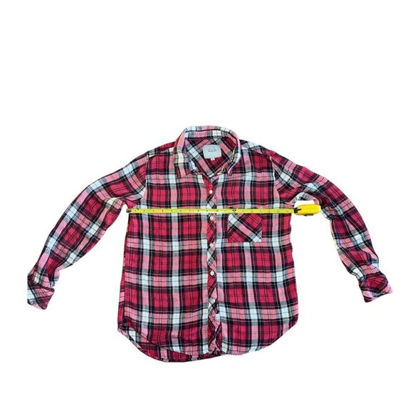 Rails Womens Medium Hunter Plaid Flannel Shirt Scarlet Ash White Button Up Top - Picture 7 of 7
